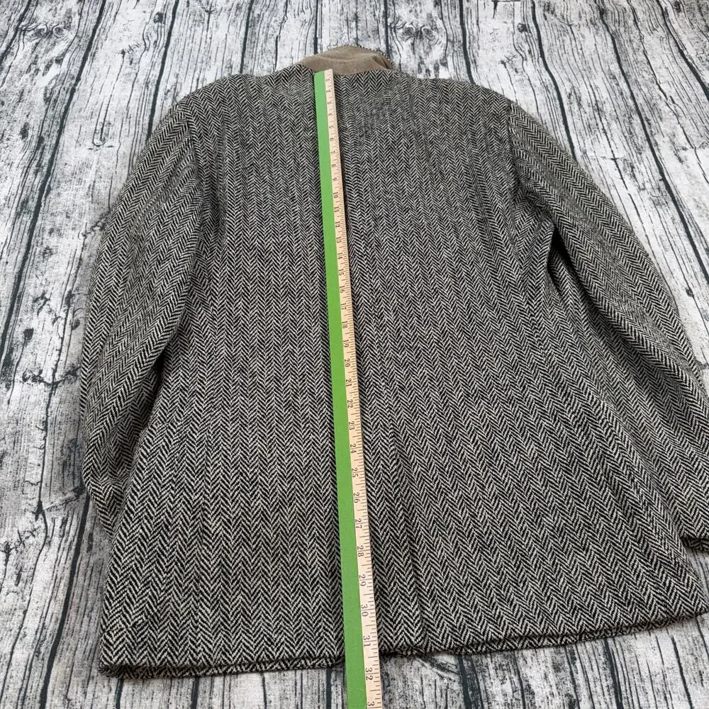 Polo Ralph Lauren Herringbone Wool Blazer Italy Blue Label 42 Brown